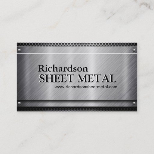 Customizable METAL SHEET WORKER BUSINESS CARD
