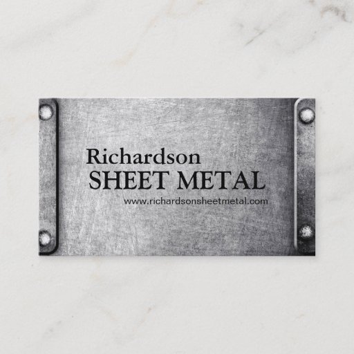 Customizable METAL SHEET WORKER BUSINESS CARD