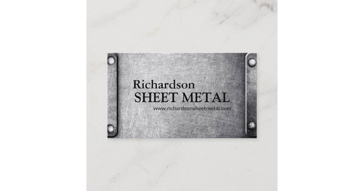 METAL SHEET WORKER BUSINESS CARD Zazzle