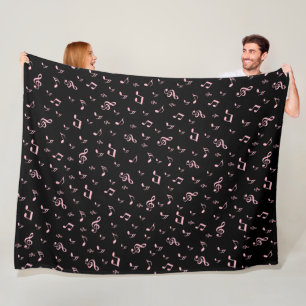 metal, shiny, pattern, music, note, elegan fleece blanket