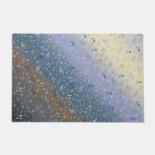 metal, shiny, pattern, music, note, elegant, doormat