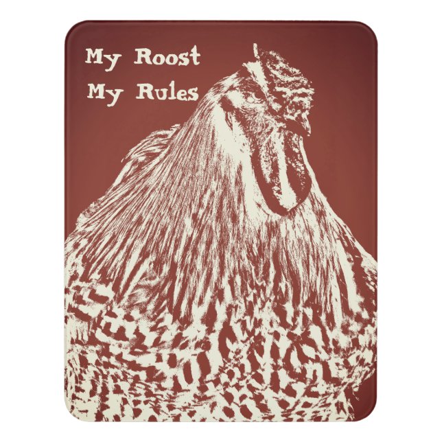 Metal Sign Rooster Chicken Boss Mom Dad Rustic Hen (Contemporary Vert)