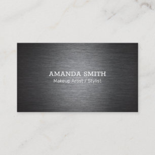 Metal Silver Brushed Business Card