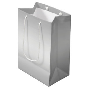 Metal Silver Look Medium Gift Bag