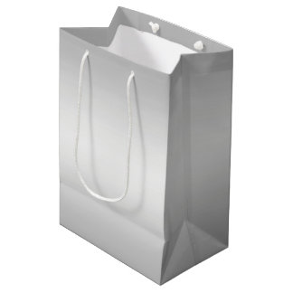 Metal Silver Look Medium Gift Bag