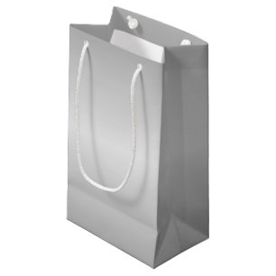Metal Silver Look Small Gift Bag