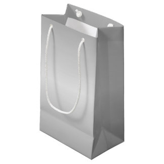 Metal Silver Look Small Gift Bag