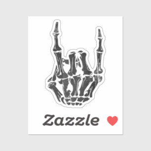 Metal Skeleton Hand Sticker