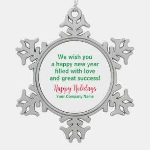 Metal Snowflake Christmas Ornament Personalized