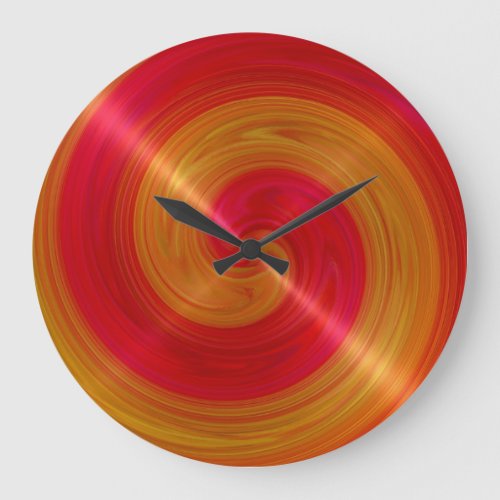 Metal Spiral Abstract Art Large Clock