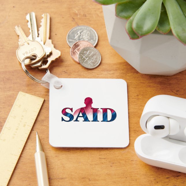 Metal Square Keychain, 2.25" x 2.25" Keychain (Desk)