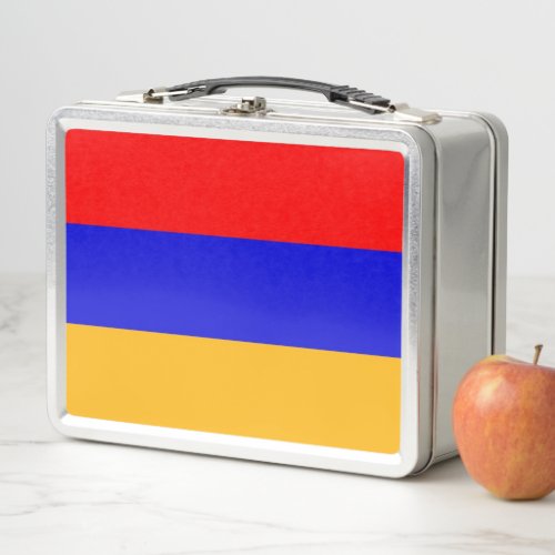 Metal Stainless Lunchbox with Armenia flag