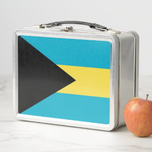 Metal Stainless Lunchbox with Bahamas flag