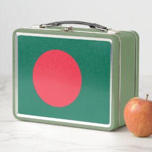 Metal Stainless Lunchbox with Bangladesh flag