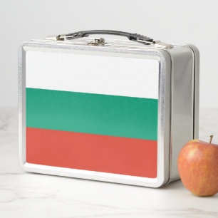 Metal Stainless Lunchbox with Bulgaria flag