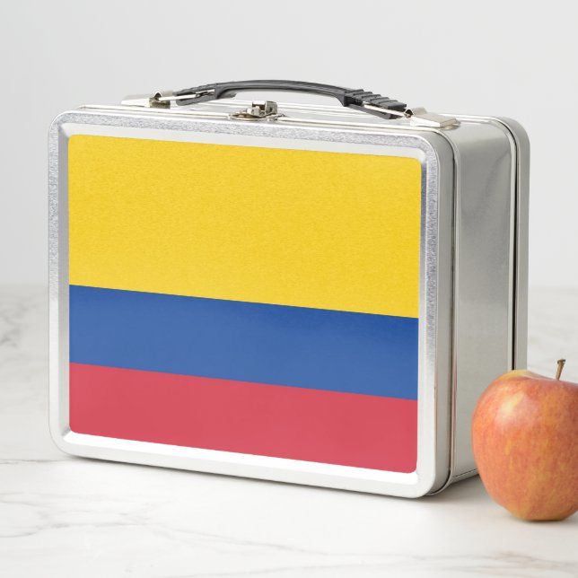 Metal Stainless Lunchbox with Colombia flag (In Situ)