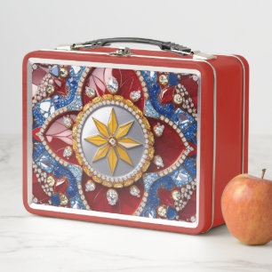 Metal Stainless Lunchbox with Colombian Colors