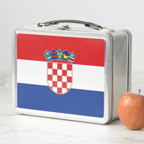 Metal Stainless Lunchbox with Croatia flag