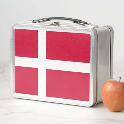 Metal Stainless Lunchbox with Demnark flag