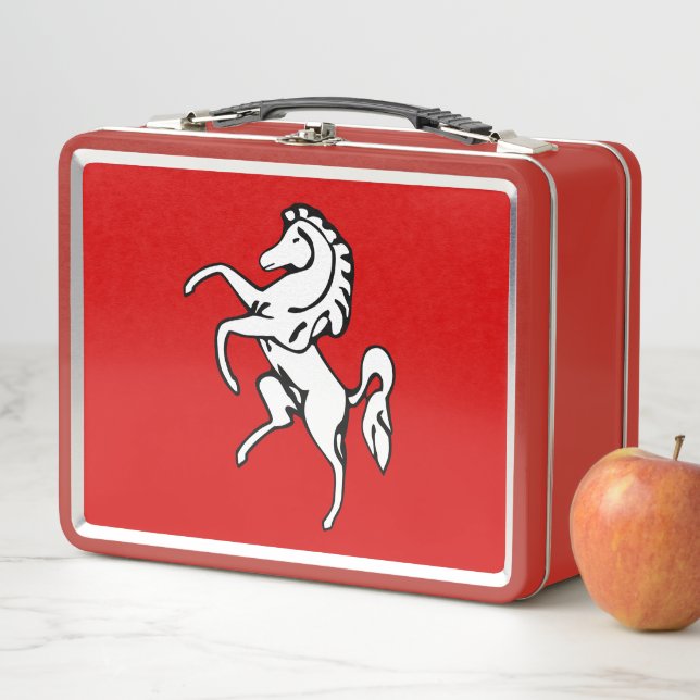 Metal Stainless Lunchbox with flag of Kent County (In Situ)
