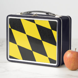Metal Stainless Lunchbox with flag of Munich