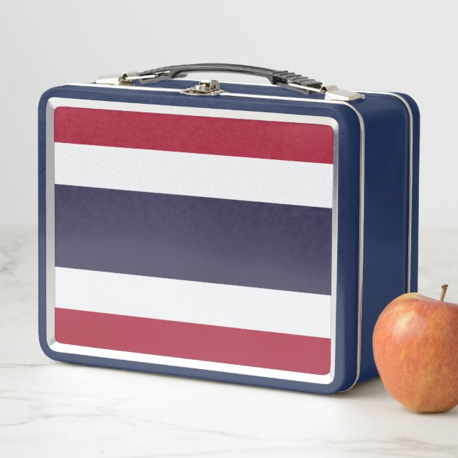 Metal Stainless Lunchbox with flag of Thailand (In Situ)