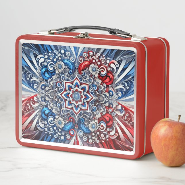 Metal Stainless Lunchbox with French Colors (In Situ)