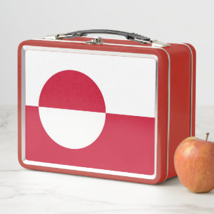 Metal Stainless Lunchbox with Greenland flag