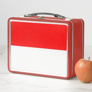 Metal Stainless Lunchbox with Indonesia flag