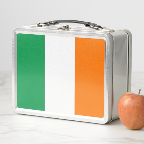 Metal Stainless Lunchbox with Ireland flag