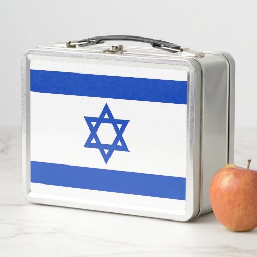 Metal Stainless Lunchbox with Israel flag