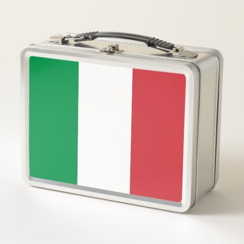 Metal Stainless Lunchbox with Italy flag