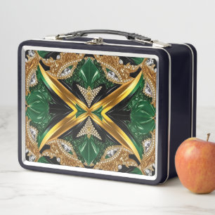 Metal Stainless Lunchbox with Jamaica Colors