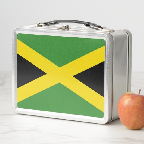 Metal Stainless Lunchbox with Jamaica flag