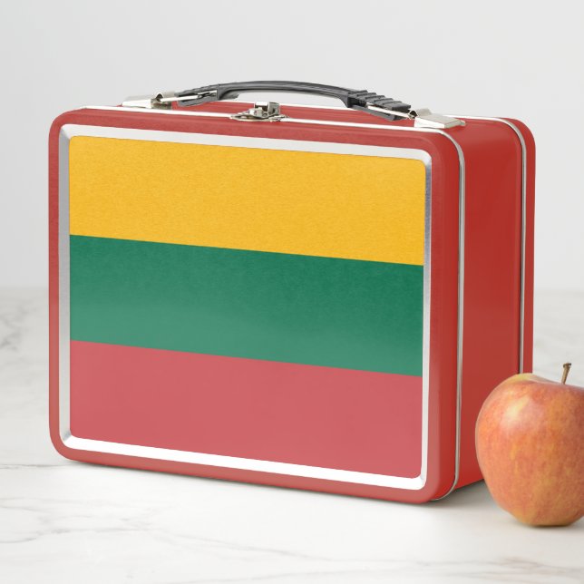 Metal Stainless Lunchbox with Lithuania flag (In Situ)
