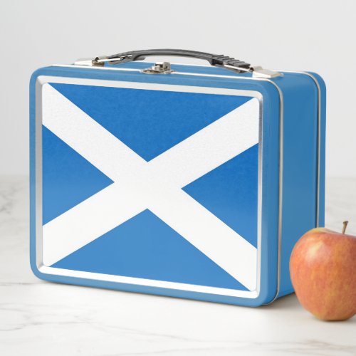 Metal Stainless Lunchbox with Scotland flag