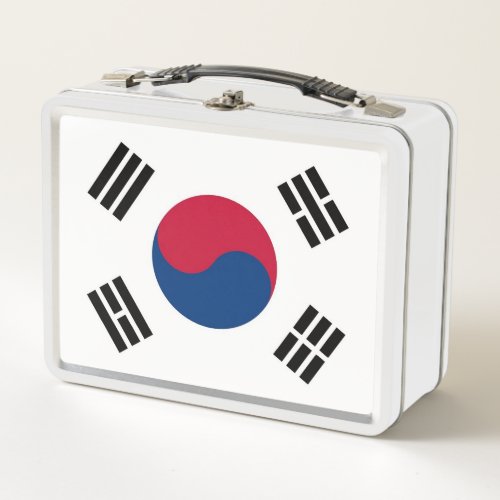 Metal Stainless Lunchbox with South Korea flag