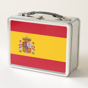 Metal Stainless Lunchbox with Spain flag