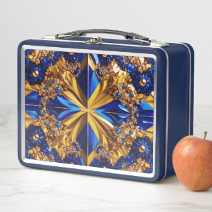 Metal Stainless Lunchbox with Sweden Colors