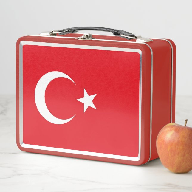 Metal Stainless Lunchbox with Turkey flag (In Situ)
