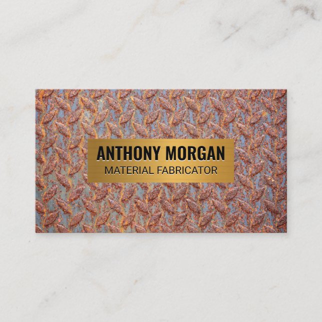 Metal Steel Pattern Background Business Card (Front)
