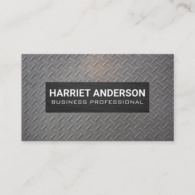 Metal Steel Pattern Business Card (Front)