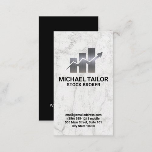 Metal Stock Chart  Marble Business Card