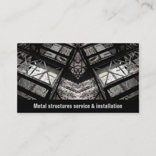 metal structures service and installation business business card