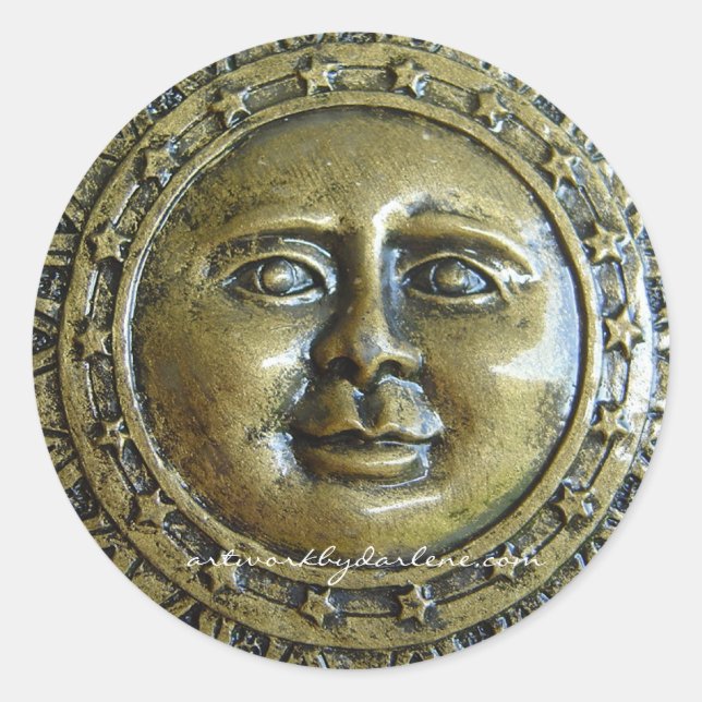 Metal Sunshine Classic Round Sticker (Front)