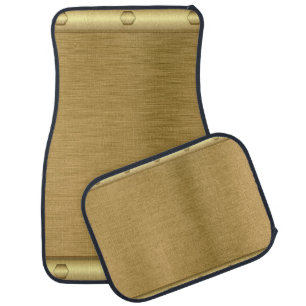 Metal texture gold surface car floor mat
