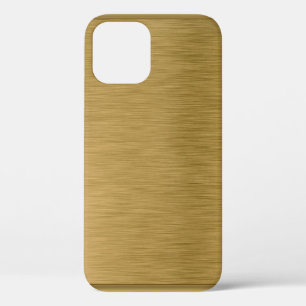 Metal texture gold surface iPhone 12 case