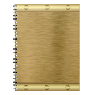 Metal texture gold surface notebook