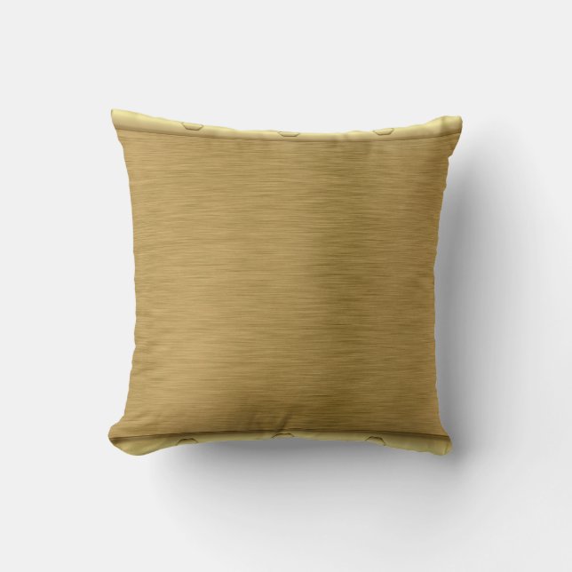Metal texture gold surface throw pillow (Front)
