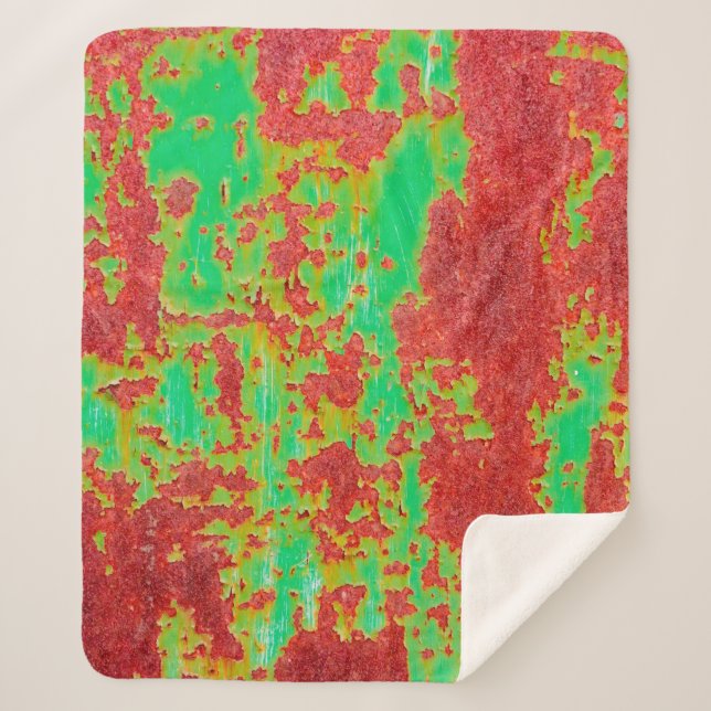 Metal texture with scratches and cracks effect, ab sherpa blanket (Front)